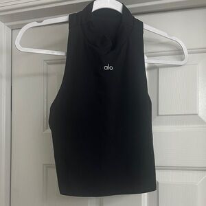 ALO Yoga Black High-Neck Tank Top